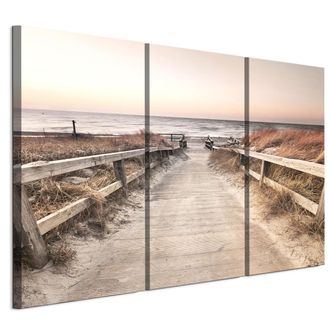 OEM Cuadro Sobre Lienzo Italiano De 90 X 60 Cm, Tr&iacute;ptico - Estilo Escandinavo - Naturaleza Cuadro Sobre Lienzo Italiano De 120 X 80 Cm, Tr&iacute;ptico - Estilo 