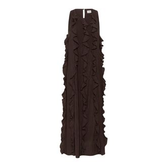 Kaffe Ines Jurk - Dames - Jurken - Bruin - Maat: XL Viscose