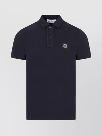 Stone Island cotton slim fit short sleeve polo shirt