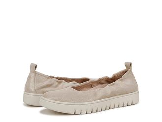 Vionic Uptown Ballet Slip-ons Womens Flat Shoes Soft Gold Leather : 6.5 M