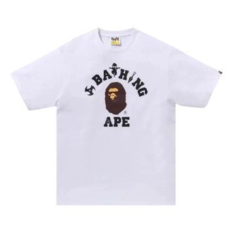 A Bathing Ape Ninja College Tee White 1K72-110-132-WHITE