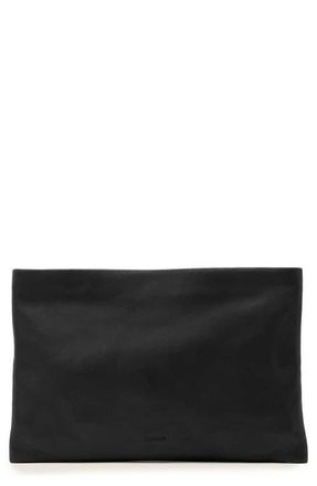 AllSaints Bettina Leather Clutch in Black at Nordstrom