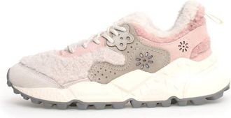 Flower Mountain Womens Kotetsu Suede Sneakers In Cream Pink