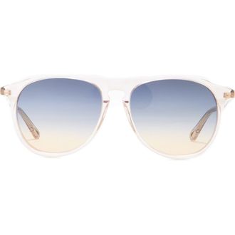Chlo&eacute; 56mm Aviator Sunglasses in Pink Pink Green at Nordstrom Rack
