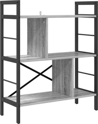 vidaXL Bookshelf Grey Sonoma 75 x 30 x 91 cm Engineered Wood vidaXL