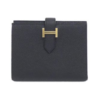 Herm&egrave;s Black Epsom Leather Wallet (Bi-Fold) (Pre-Owned)