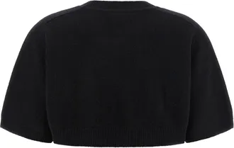 Elisabetta Franchi Wool and Cashmere Blend Sweater - Black