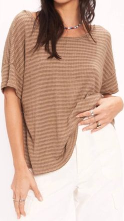 Bloomingdale's Isadora Lace-Up Tee In Tea Leaves