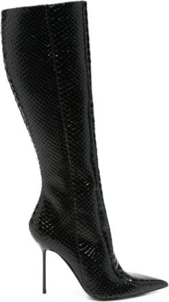 PARIS TEXAS Black Textured Lidia Boots