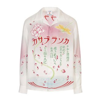 Casablanca Overhemden, Heren, Veelkleurig, L, Shirt met Lange Mouwen en V-Hals