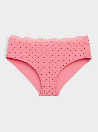 Miiyu Womens Lace-waist bikini panty Organic cotton