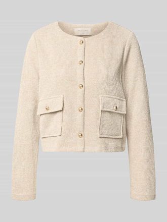 Freequent Strickjacke mit Pattentaschen Modell Zale in Sand Melange, Gr&ouml;&szlig;e XXL