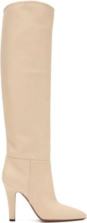 PARIS TEXAS Schoenen, Dames, Beige, 38 EU, Leer, Px 1786 Over-the-Knee Laarzen