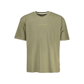 Guess Verde Katoenen T-shirt voor Mannen