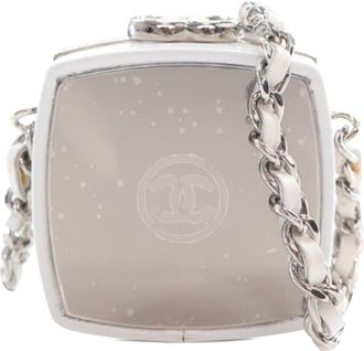 Chanel Mirrored Make-Up Box Clutch With Chain