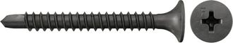 Fischer 1.000x Tornillo De Construcci&oacute;n R&aacute;pida 3,5 X 45 Cabeza De Trompeta Fosfatado Rosca Fina Ranura En Cruz Ph - 665074
