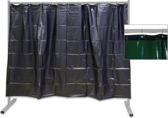 Kemper Biombo Con Cortina Para Protecci&oacute;n Contra Radiciones, Proyecciones De Soldadura Y Salpicaduras Kemper S7 Verde