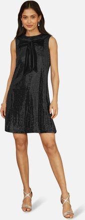 Yumi Sequin Bow Tunic Shift Dress in Black at Nordstrom, Size 6