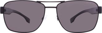 HUGO BOSS Polarized Grey Navigator Mens Sunglasses BOSS 1441/O/S 0807/M9 60