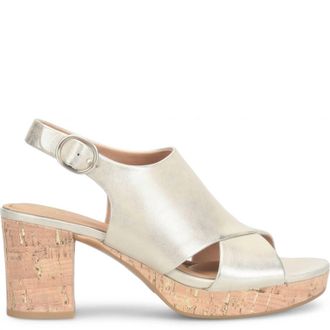 S&ouml;fft Womens Liv Platform Heel Sandals In Platino