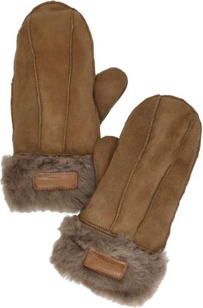 Warmbat Mitten Lammy Patchwork - unisex - Handschoenen - Beige - XL - Wol - Accessoires