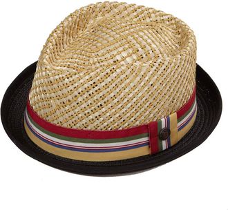 Dasmarca Mens Summer Pork Pie Straw Hat - Nico Natural S