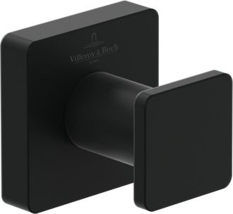 Villeroy & Boch Villeroy&boch - Ventajas Del Producto: Dise&ntilde;o Limpio: El Gancho Para Toallas Villeroy & Boch Elements - Striking Matt Black Tiene Un Dise&ntilde;o Limpio Y C