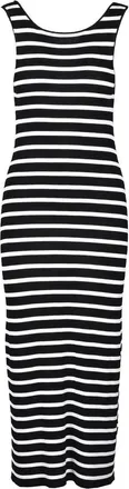 Wild Cashmere Long Knit Dress Silk Viscose - Black/White