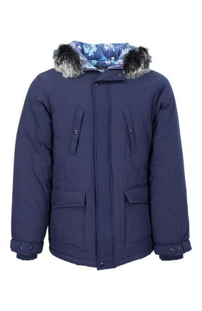 Lords of Harlech Duffy Quilted Ripstop Parka Jacket in Navy at Nordstrom, Size Xx-Large