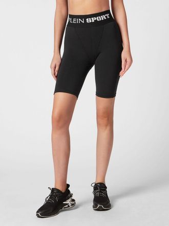 Plein Sport High-Waisted Skinny Fit Biker Shorts in Technical Fabric