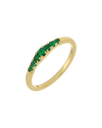 Bony Levy El Mar 18K 0.26 Ct. Tw. 7 Emerald Stackable Ring