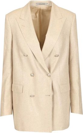 Tagliatore Jasmine Jacket - Dames - Blazers - Beige - M - Wol - Jassen
