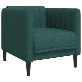 vidaXL Sill&oacute;n De Tela Verde Oscuro Vidaxl