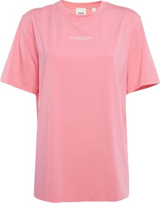 Burberry T-shirt girocollo con logo - Rosa