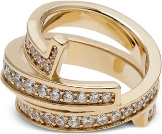 Ferragamo Anello a fascia Gancini - Oro