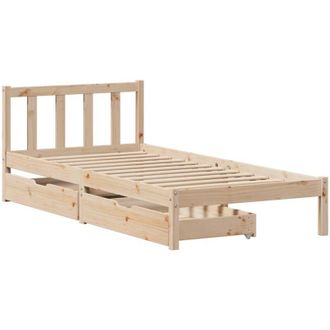 vidaXL Bed Frame without Mattress 100x200 cm Solid Wood Pine Vidaxl