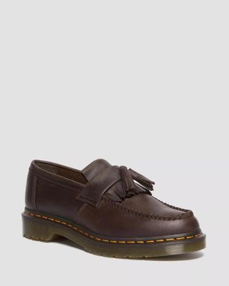 Dr. Martens Womens Dr. Martens Adrian 30917201 Crazy Horse Leather Tassel Loafers HAWK884
