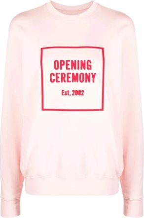 Opening Ceremony Casual Roze Katoenen Sweatshirt - Dames - Sweatshirts - Roze - XS - Katoen - Hoodies & sweatvesten