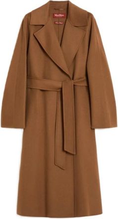 Max Mara Cles Coat - Dames - Jas met riem - Bruin - 2XS - Wol - Jassen