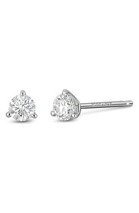 Bony Levy 18K Gold Round Cut Diamond Stud Earrings - 2.50ct.-4ct. in 18K White Gold at Nordstrom, Size 3.5 Ct Tw