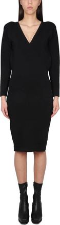 Stella McCartney Midi Kleedjes - Dames - Casual kleedjes - Zwart - S - Kleedjes