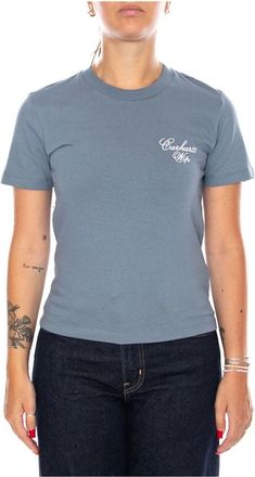 Carhartt Work in Progress W S/S Gracious T-Shirt - Dames - T-shirts - Blauw - M - Katoen - Tops