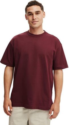 Cotton On Mens Box Fit Plain T-Shirt in True Burgundy at Nordstrom, Size X-Large