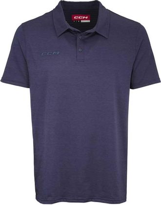 CCM Adult Fitted Polo Shirt, Navy, Size: L, One Size