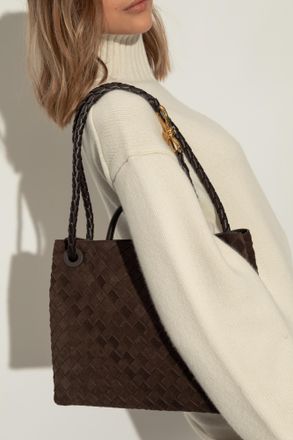 Bottega Veneta Handbag Andiamo Medium, Womens, Brown