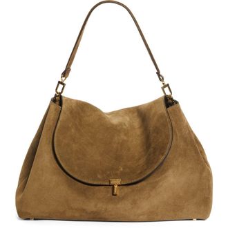 Toteme T-Lock Satchel in Dark Taupe at Nordstrom