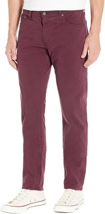 AG - Adriano Goldschmied Tellis Modern Pants Mens Maroon Peak Slim Fit Tapered Leg Zip Fly FROG180