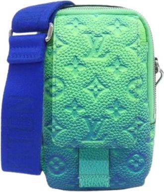 Louis Vuitton Pre-owned Taurillon Illusion Double Phone Pouch Schoudertas - Heren - Vintage Schoudertas - Veelkleurig - ONE Size - Leer - Vintage