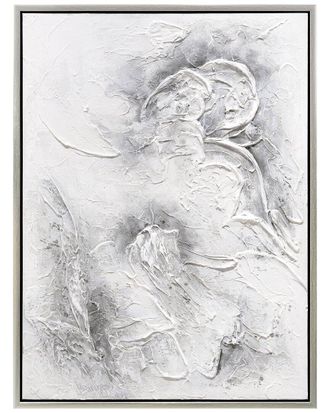 Empire Art Direct Abstract Whispers Heavily Textured Hand-Painted Framed Canvas Wall Art