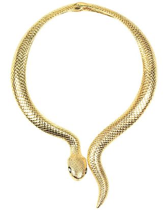 Eyecandy LA Eye Candy La Golden Snake Statement Necklace